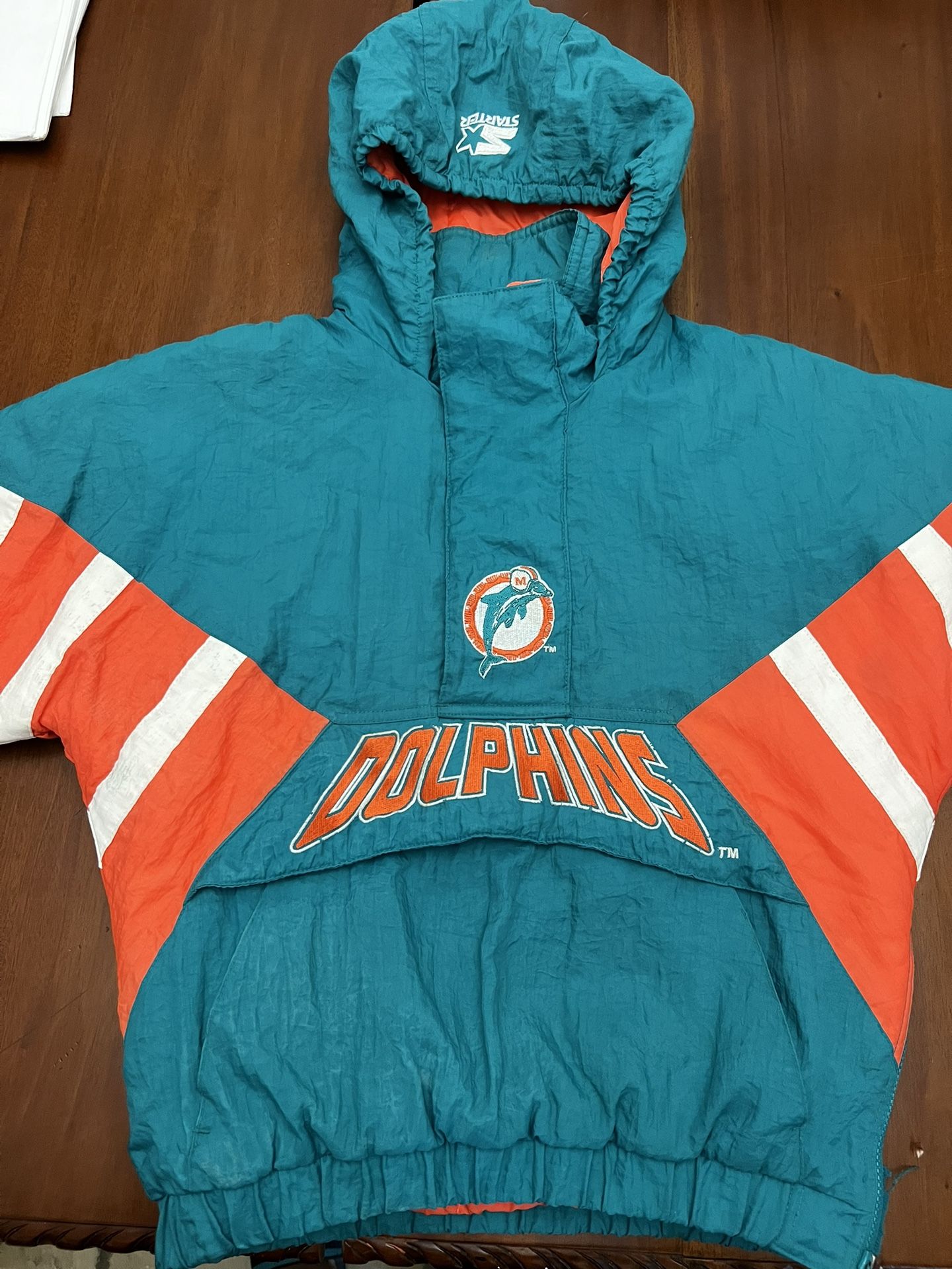 VINTAGE Miami Dolphins Jacket Mens Large Blue Black Pro Player Reversable  for Sale in Tappan, NY - OfferUp