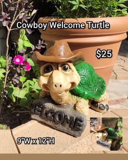 Cowboy Welcome Turtle 