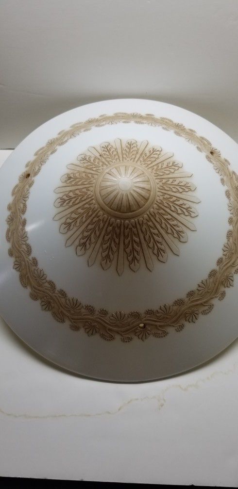 EXQUISITE HEAVY GLASS LAMP SHADE