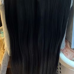 Black Clip In Hair 24 inch