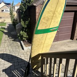 Vintage Hobie Peter Pan Almost 9ft Surfboard And Paddle