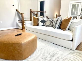 Leather Ottoman