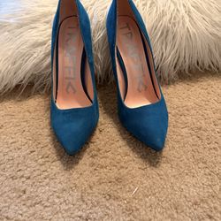 Teal Suede Heels – TRAFFIC Brand(9)