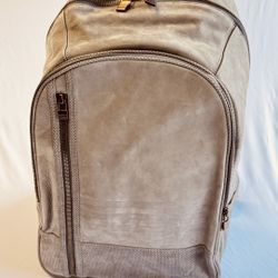 Adidas Leather Basic Gray Backpack Full Size Unisex 