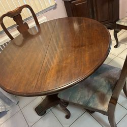 Round Wood Table