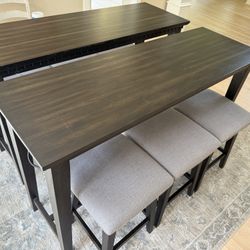 4 Piece Pub Table Set With Power Outlets