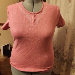 Pink Button Up Blouse