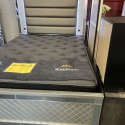 Queen Bed Frame. Dresser. Mirror. One Night Stand.  No Mattress
