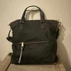 Michael Kors Ariana Large Tote Bag W/ Leather Straps (Black) 