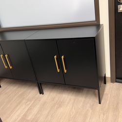 2 Black Cabinets