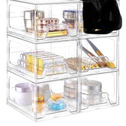 Brand New 5Pck Stackable Acrylic Organizer 