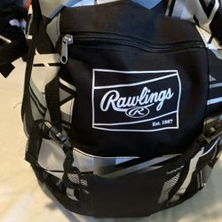 Kids Gray,Black&White Baseball Backpack 