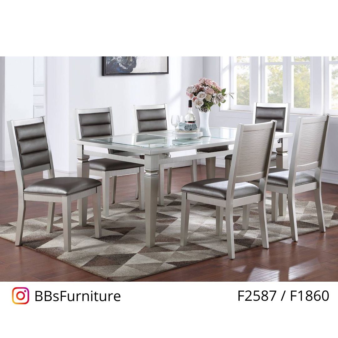 Silver Dining Table Set (Free Delivery)