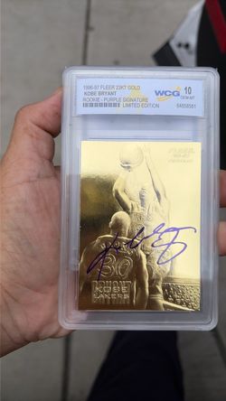 3 cards 96-97 fleer 23kt gold kobe Bryant rookie auto