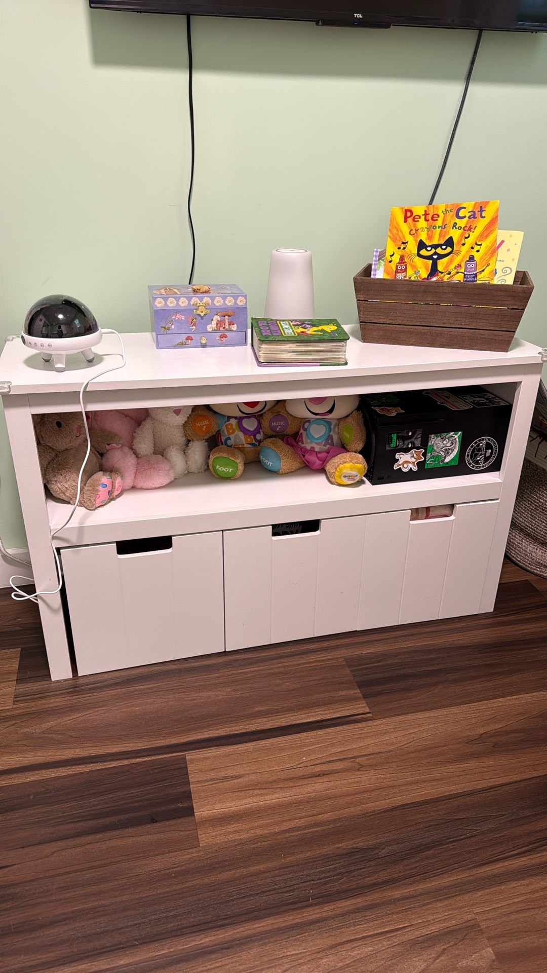 Bookcase Removable Drawers White