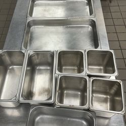 Up for sale   Lot of stainless steel Restaurant containers