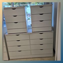 Dresser set / Eight drawers dresser and nightstands