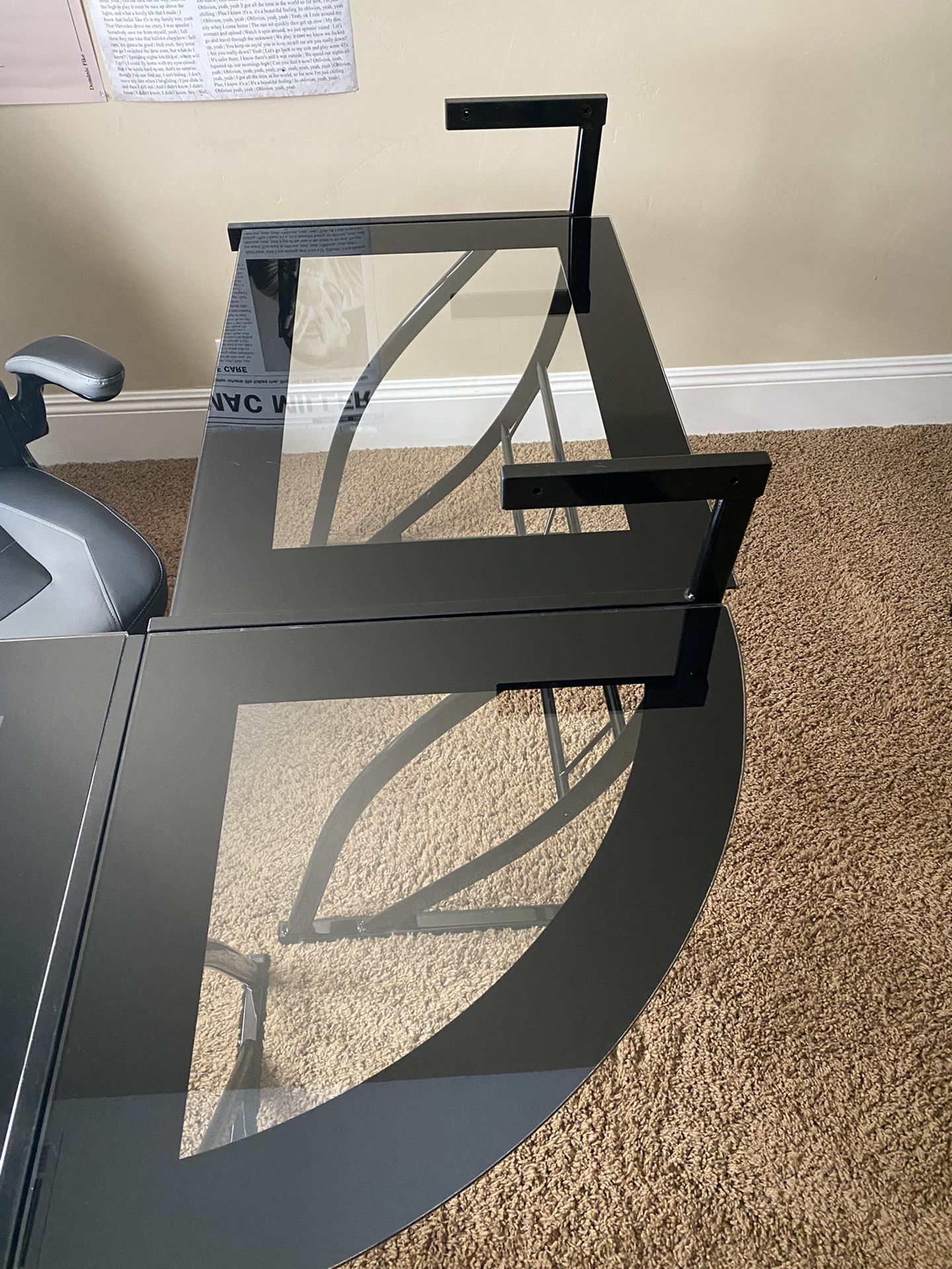 Glass Gaming Desk 