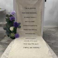 Wedding Reserve Sign For Memorial Chair