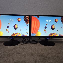 (2)  22" Viewsonic computer monitors great color