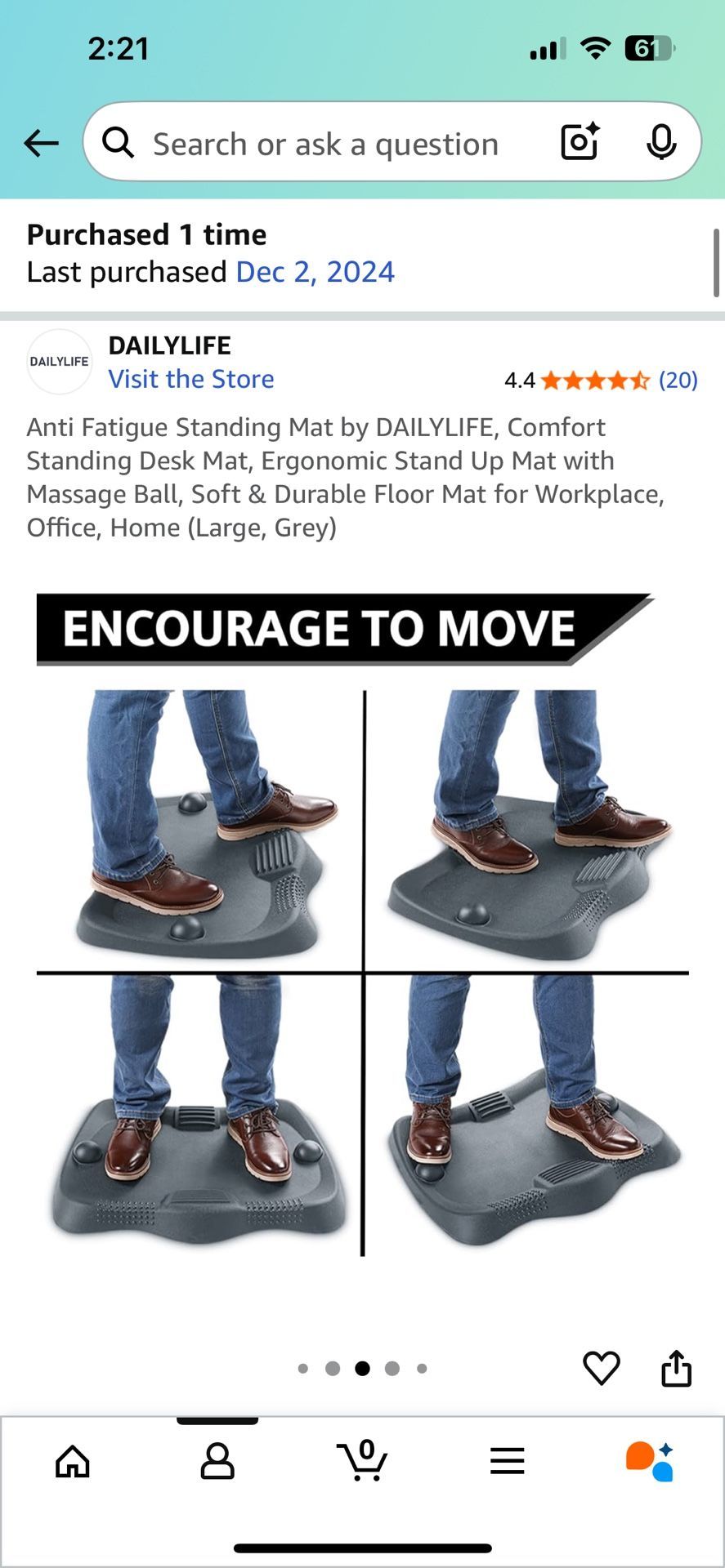 NWT Computer Desk Standing Mat
