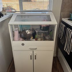 Hamster or small pet cage with accessories