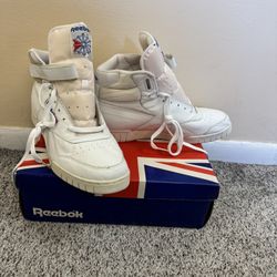 NIB VTG 1991 RARE HTF Men's 90s Reebok High Top White Exo Fit 2-1538 Size 13