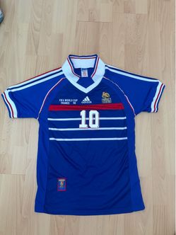 Adidas France 1998 World Cup Final Home Shirt Zidane 10