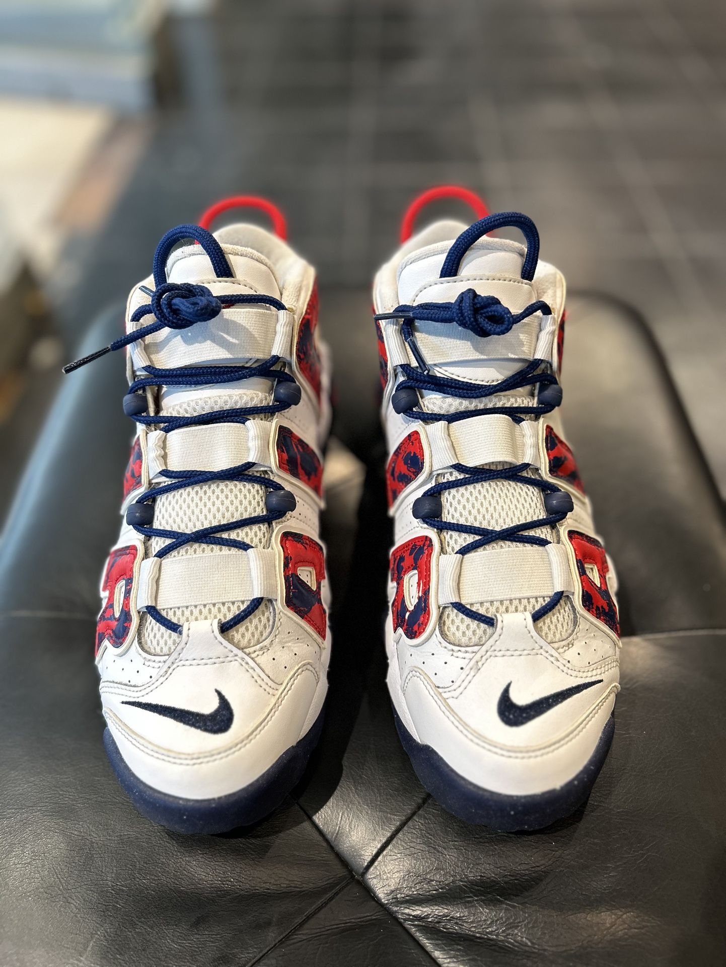 Nike Air More Uptempo Red Camo Size 8.5 Men Shoes Air More Uptempo 96 Red Toe GS – WOODstack main image 3
