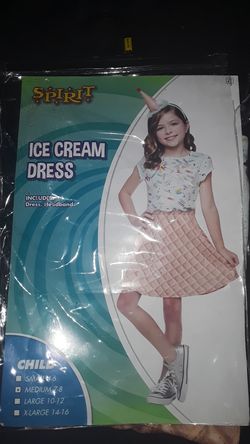 Girls Halloween Costume- Ice Cream Dress size 7-8