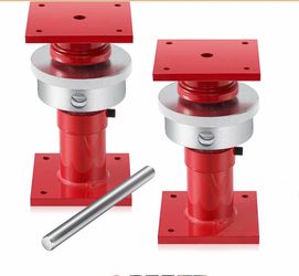2 Pcs Adjustable Screw Jack Post For House Leveling, Range Of Adjustment 6.5"-9", Load 22,000 Lbs, Manufacturing House Jacks With Wrench Screw Steel S