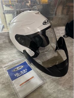 HJC IS-33 II Open Face Motorcycle Helmet - White - XL (61-62 cm) - NEW