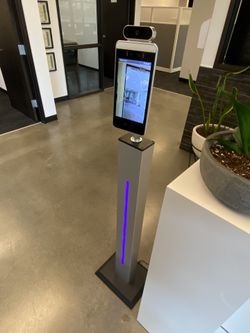 L Display - Temperature Kiosk Free standing Floor Mount