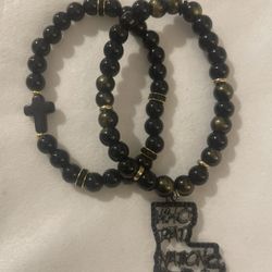 Stainless Steel Charm Bracelet Set