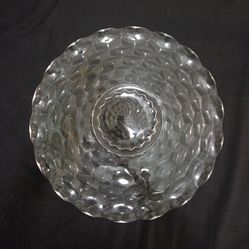 Vintage 19" American Fostoria Pressed Glass Serving Platter with Raised Edge