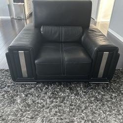 Genuine Italian Leather Adjustable, Headrest