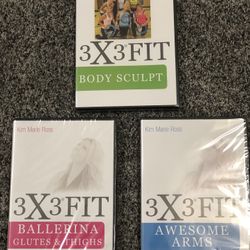NEW Kim Marie Ross 3 x 3 FIT DVD Lot of 3