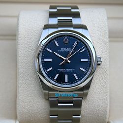 ROLEX 124200 OYSTER PERPETUAL WATCH 34MM BLUE MARKER - T9888