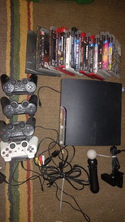 PS3 package with games and controllers