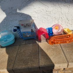 Hamster food and toys 