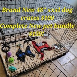 48" Dog Crate.  Bundle Package 
