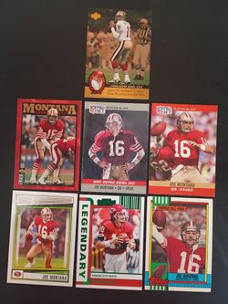 Joe Montana Football Cards $5 for Set
