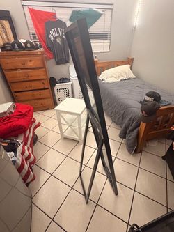 Black Full-Length Floor Standing Mirror
