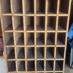 Solid Wood Shoe Or Crafting Storage Cabinet 