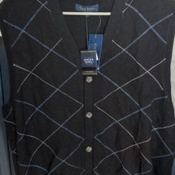 Men's Club Room Sweater Vest Size L