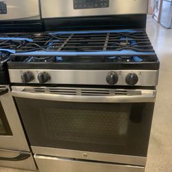 GE Used 4 Burners Gas Stove Stainless Steel Working Perfectly 4 Months Warranty 