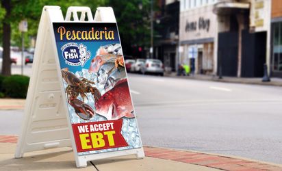 A SIGNS, SANDWICH BOARD SIGNS, SIDE WALK SIGNS