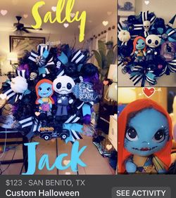 Jack And Sally Skellington Wreaths