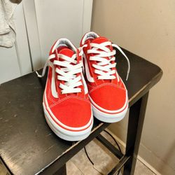 Classic Vans, Red, US Men Size 5, US Woman Size 6.5