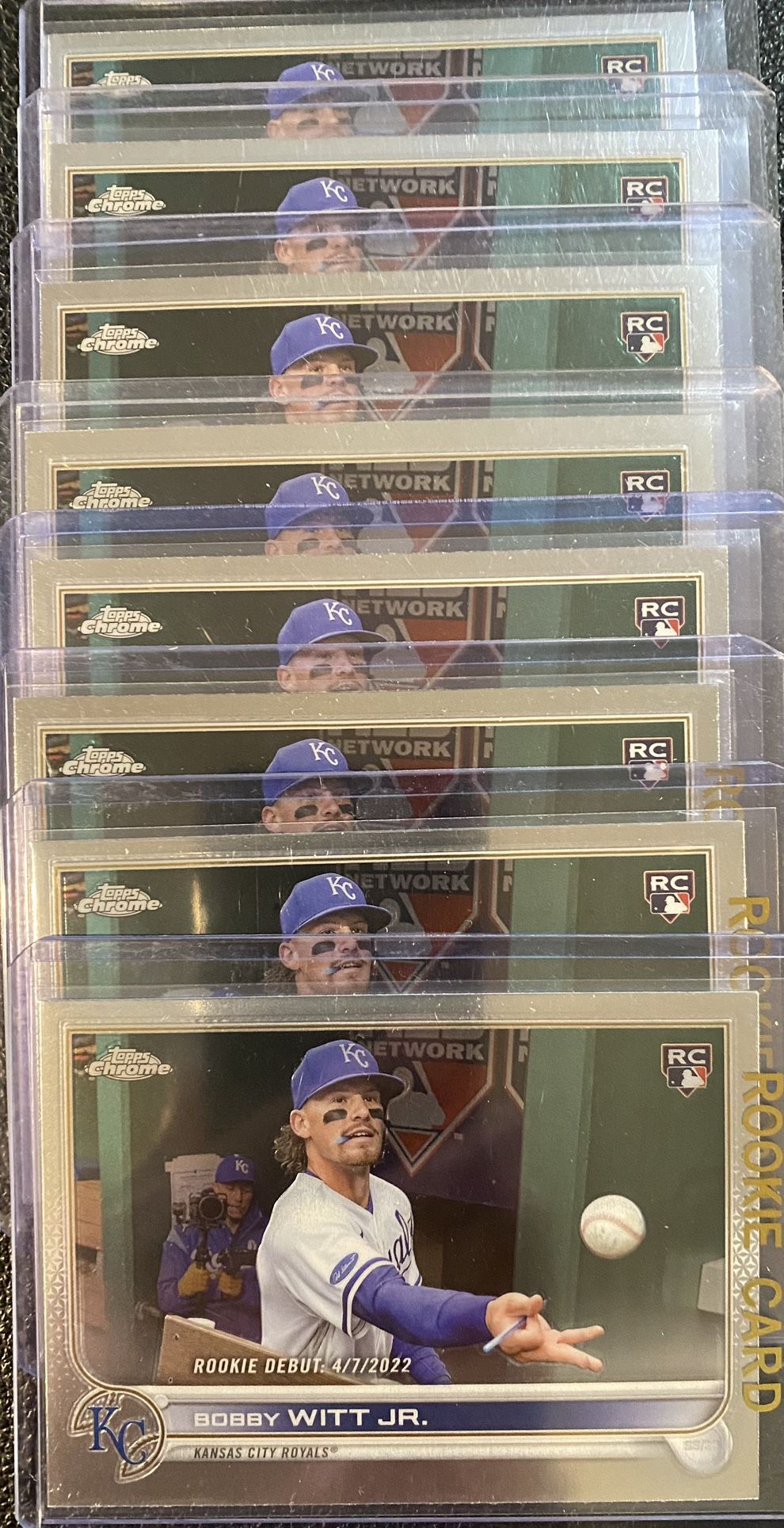 Bobby Witt Jr. Topps Chrome Update Rookie Debut Lot (8)